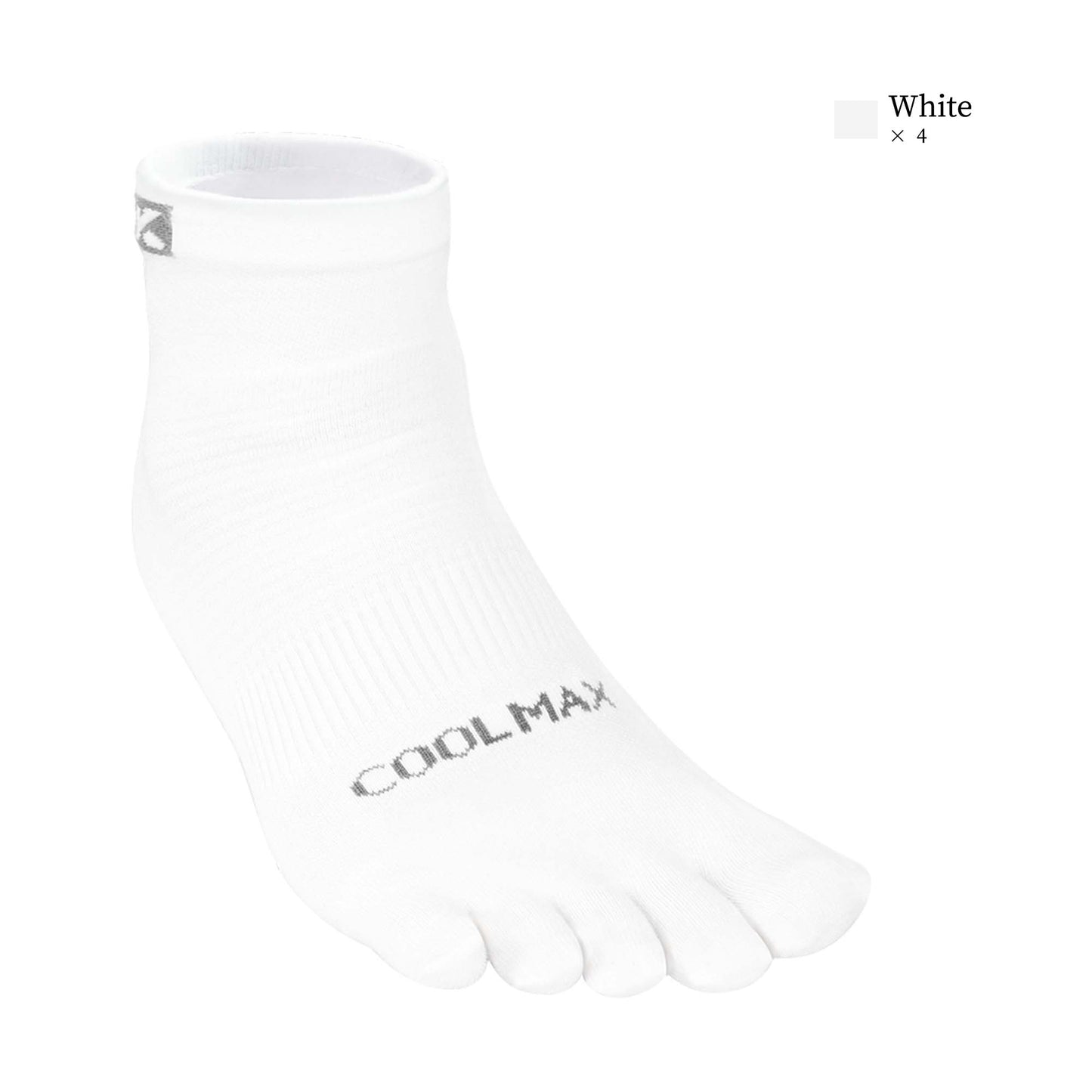 KwuKoty 4 Pair COOLMAX CORE Toe Socks Quarter