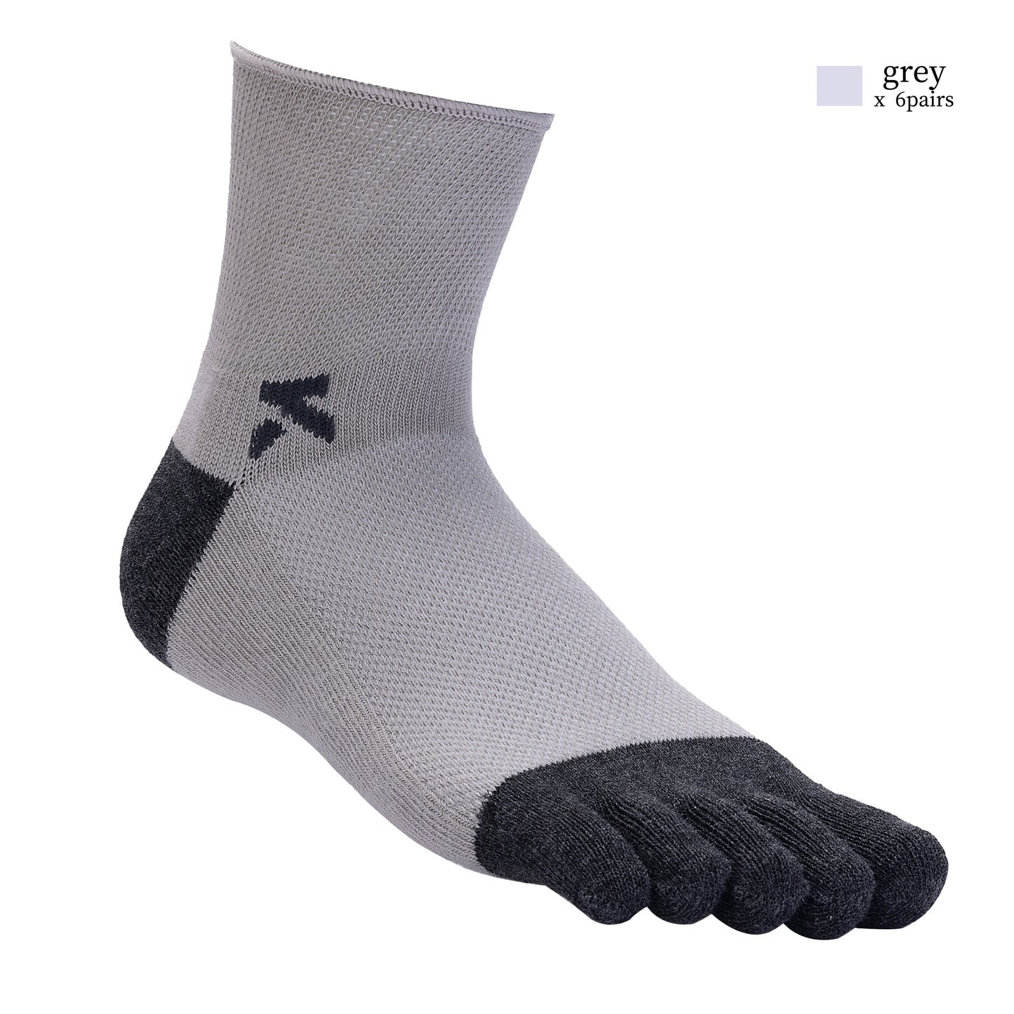 KwuKoTy Diabetic Toe Socks for Men and Women - 6 Pairs, Seamless Loose Fit Non-Restrictive Cotton Boat Socks
