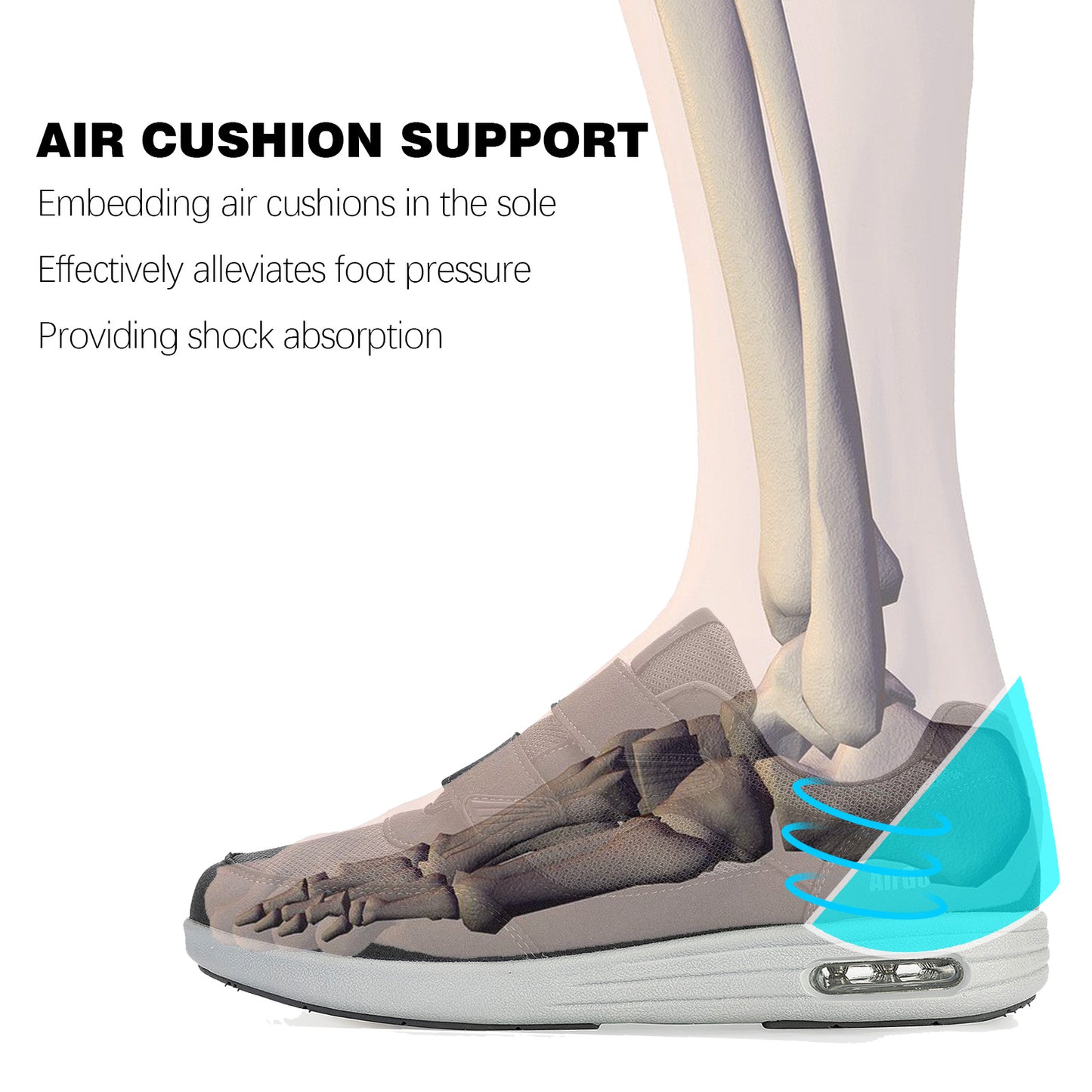 KwuKoty Women's Diabetic Shoes | Adjustable Sneakers | Lace-Free | Plantar Fasciitis/Edema/Swollen Feet/Bunions | Wide Size 6-11.5