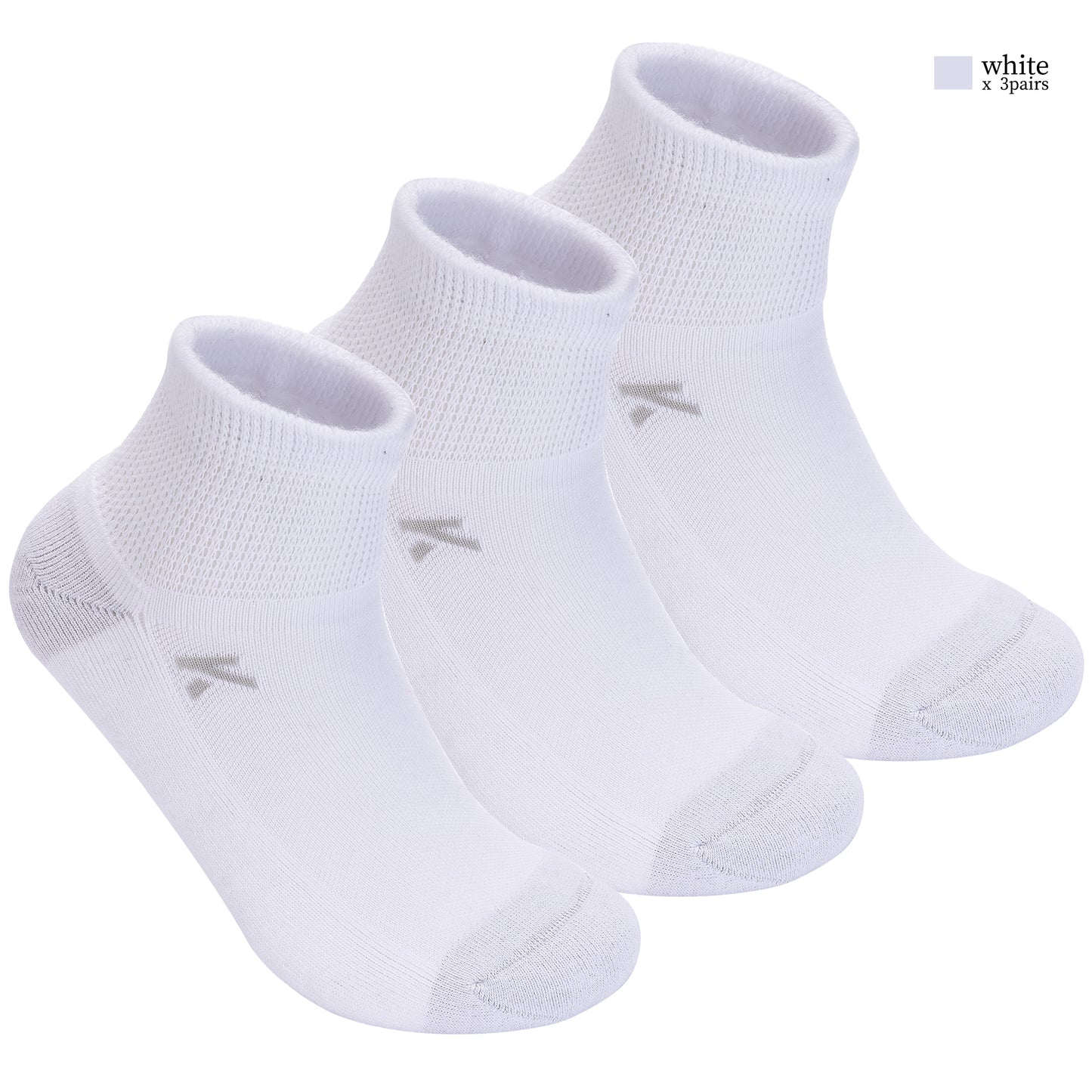 KwuKoty Non-Binding Diabetic Socks Seamless Cushioned Sole Breathable Combed Cotton Ankle Height, for Men & Women, 3 Pairs
