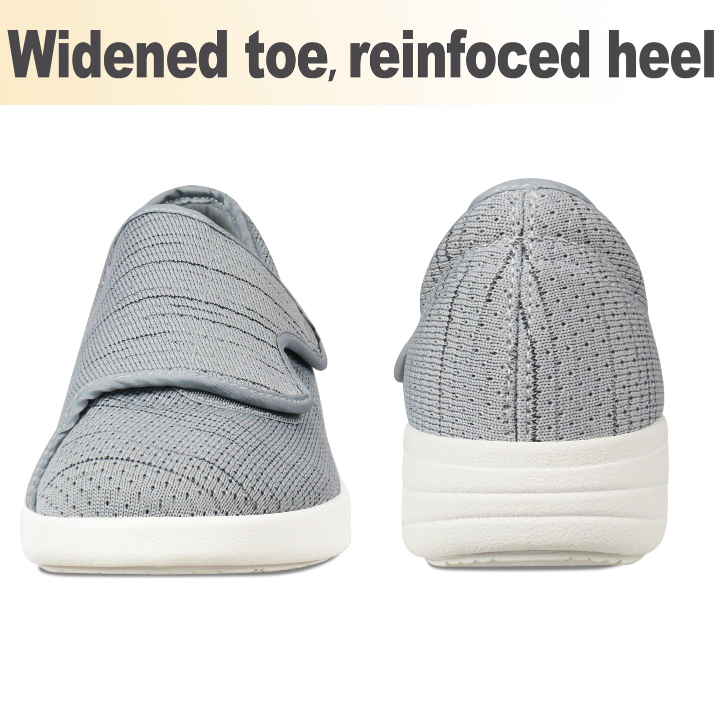 KwuKoty Women's Wide Diabetic Shoes with Air Cushion | Relax Series, Comfort for Swollen Feet, Bunions, Edema | Size 6-11