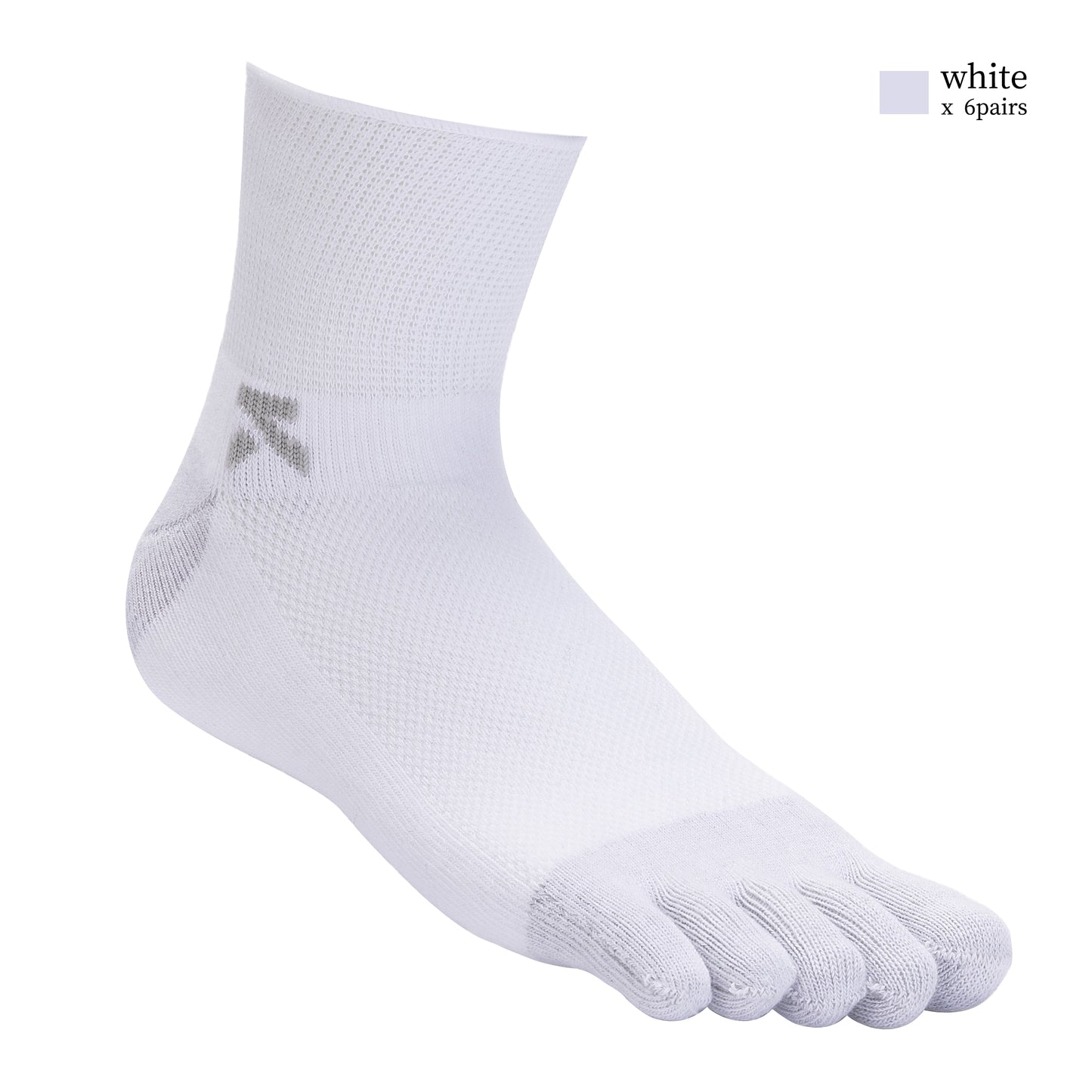 KwuKoTy Diabetic Toe Socks for Men and Women - 6 Pairs, Seamless Loose Fit Non-Restrictive Cotton Boat Socks