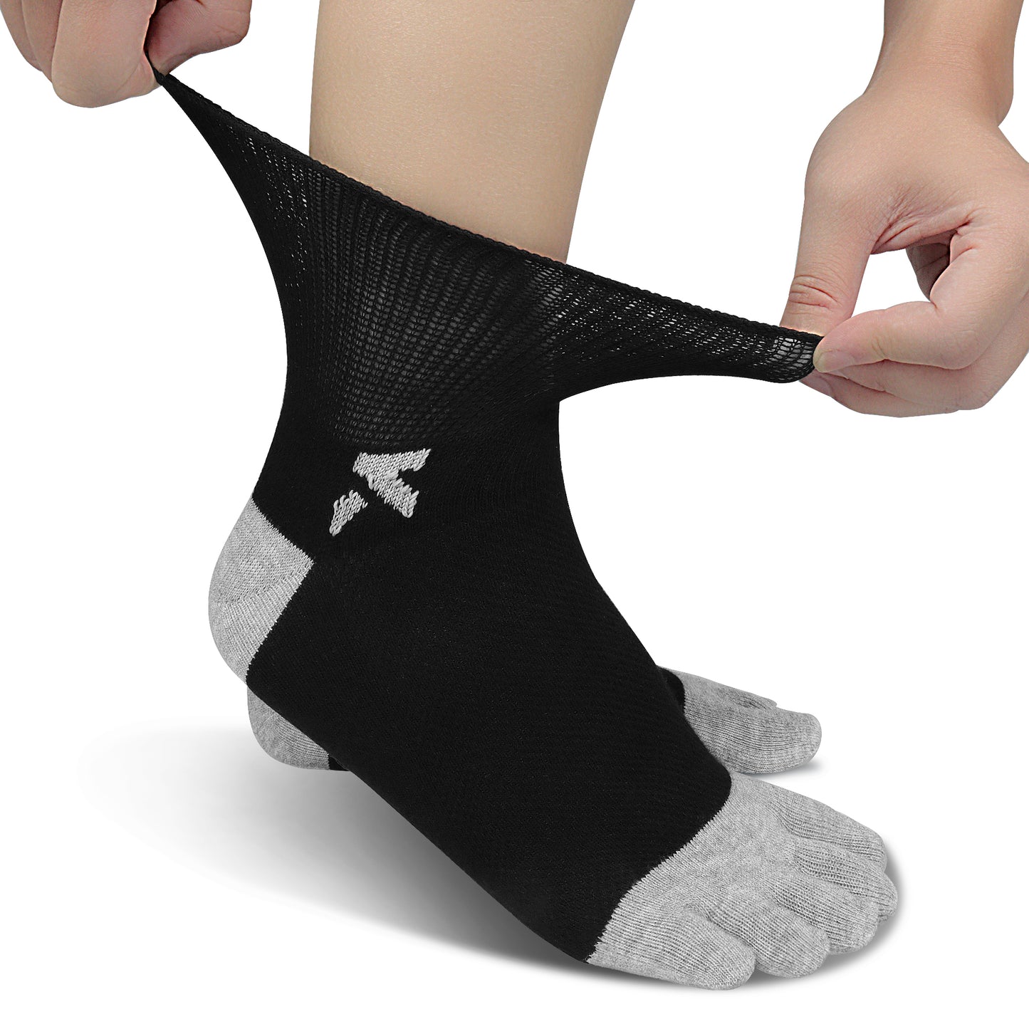 KwuKoty Non-Binding Diabetic Socks Seamless Cushioned Sole Breathable Combed Cotton Ankle Height, for Men &amp; Women, 3 Pairs