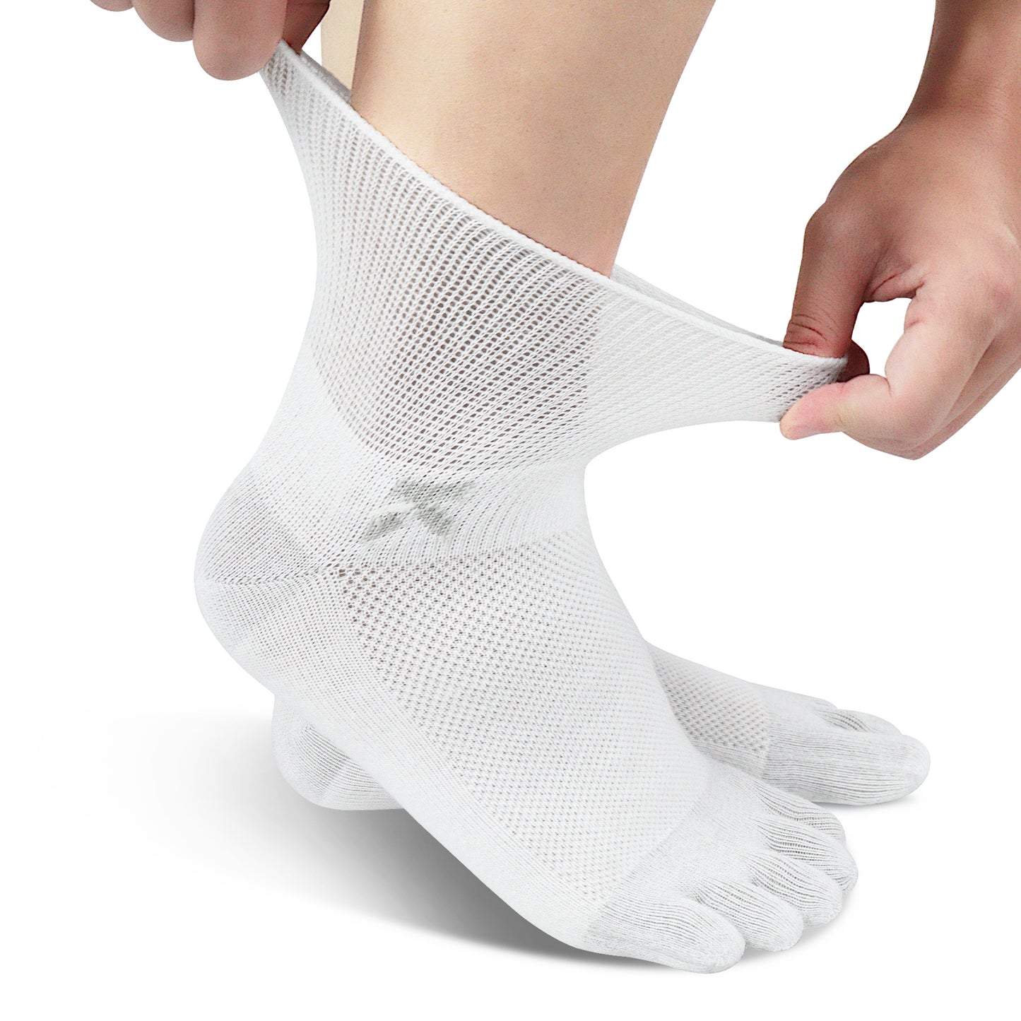 KwuKoty Non-Binding Diabetic Socks Seamless Cushioned Sole Breathable Combed Cotton Ankle Height, for Men &amp; Women, 3 Pairs