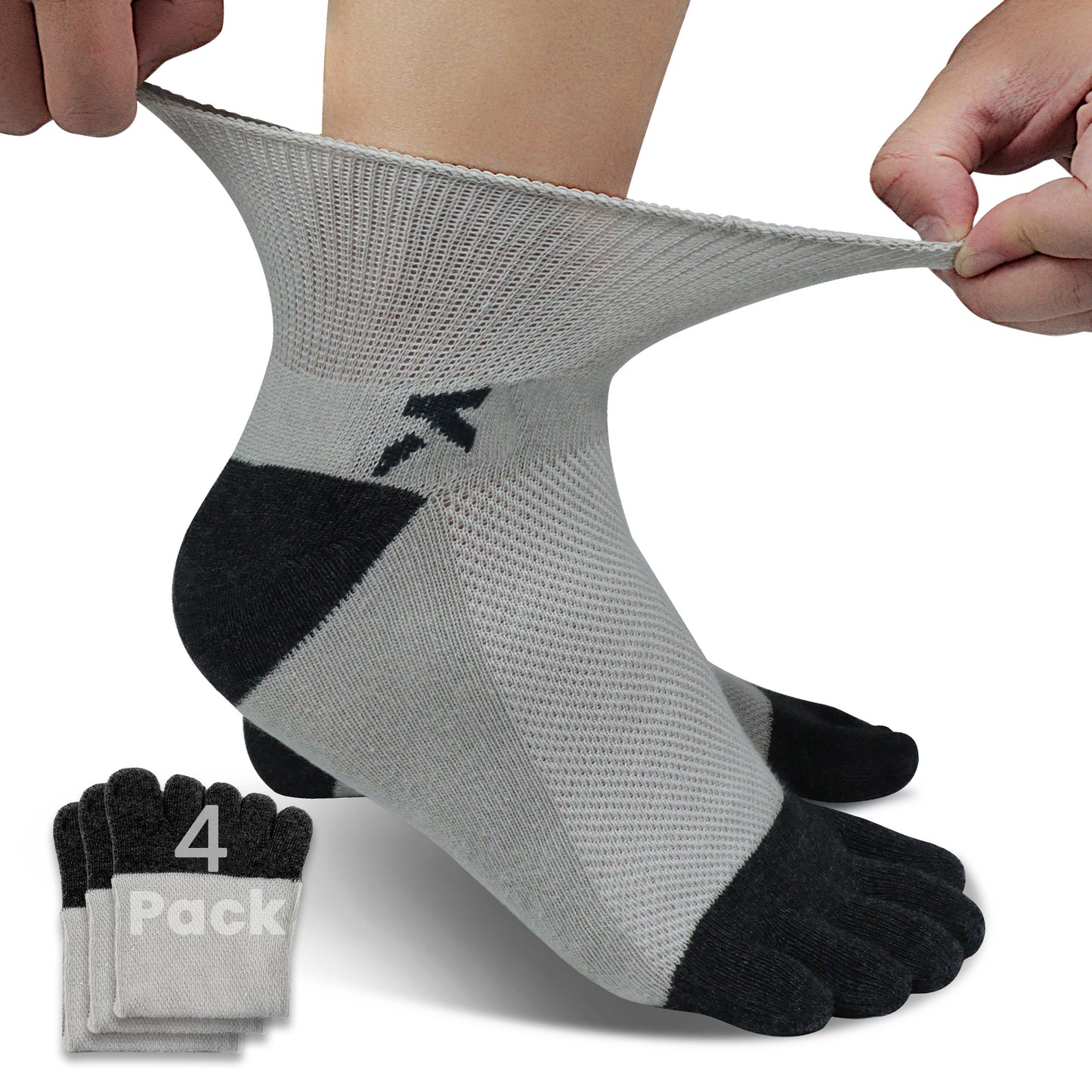 KwuKoty Non-Binding Diabetic Socks Seamless Cushioned Sole Breathable Combed Cotton Ankle Height, for Men &amp; Women, 3 Pairs