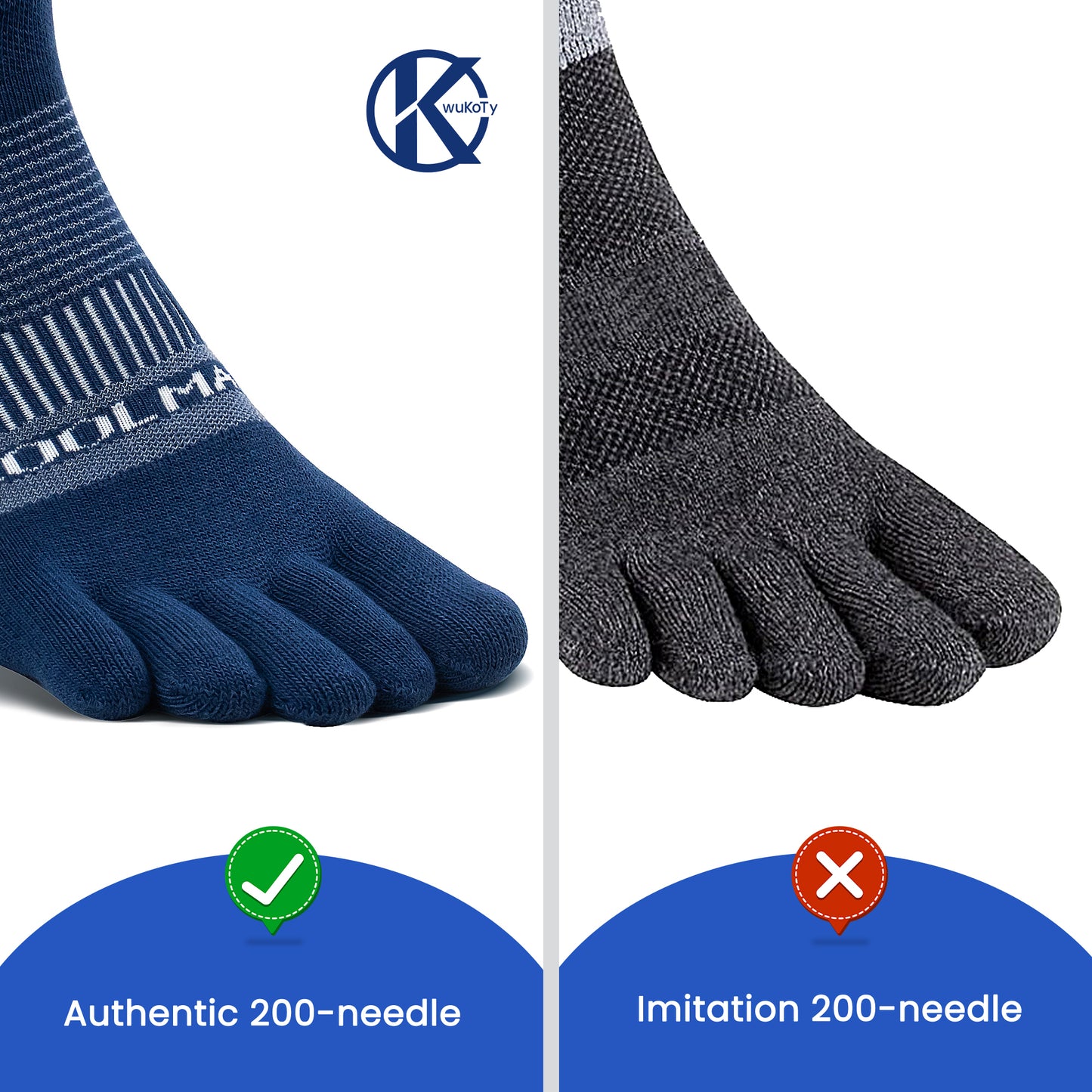 KWUKOTY Cushioned Compression Quarter Running Toe Socks COOLMAX, 3 Pairs Men's 4-13 Women's 5-14
