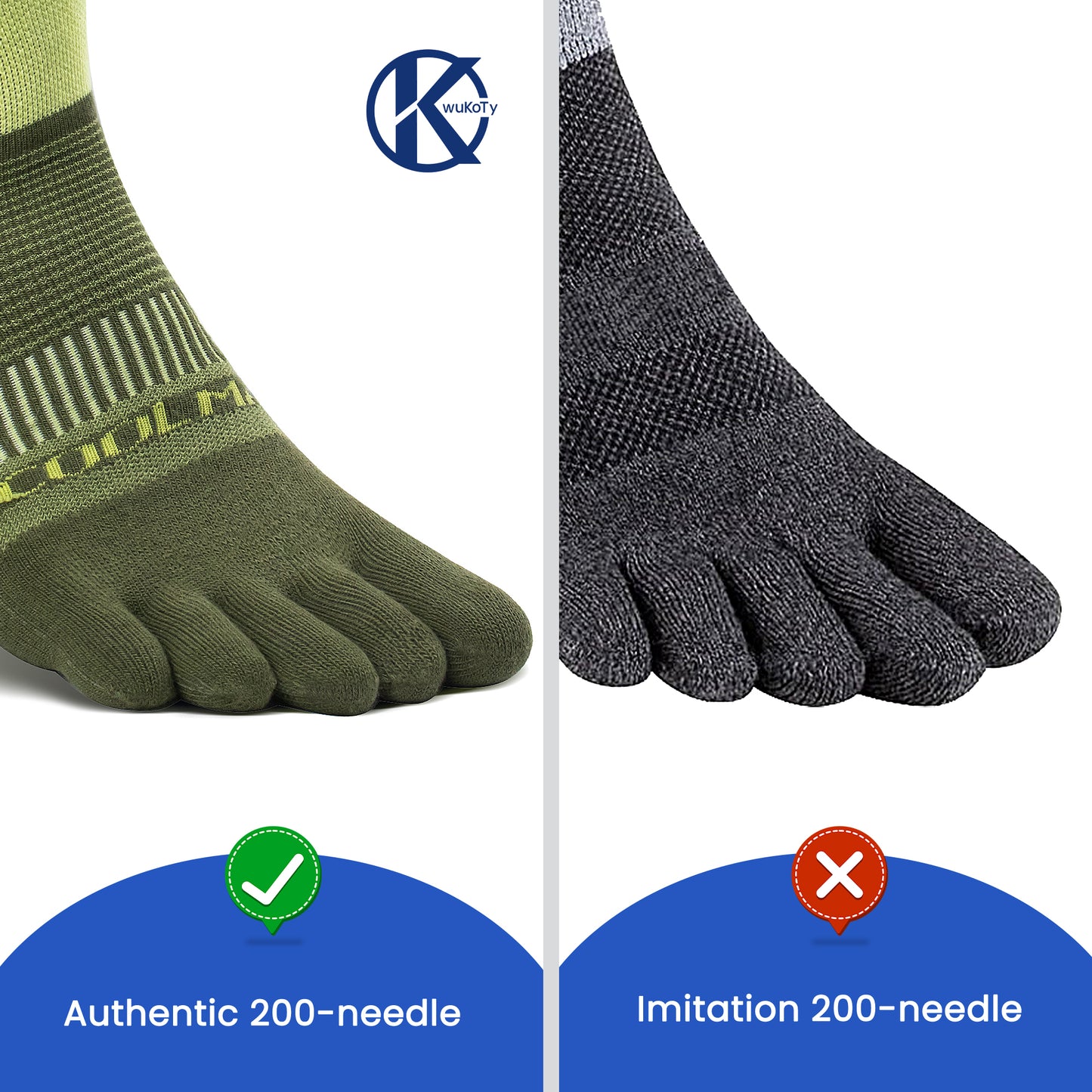 KWUKOTY Cushioned Compression Quarter Running Toe Socks COOLMAX, 3 Pairs Men's 4-13 Women's 5-14