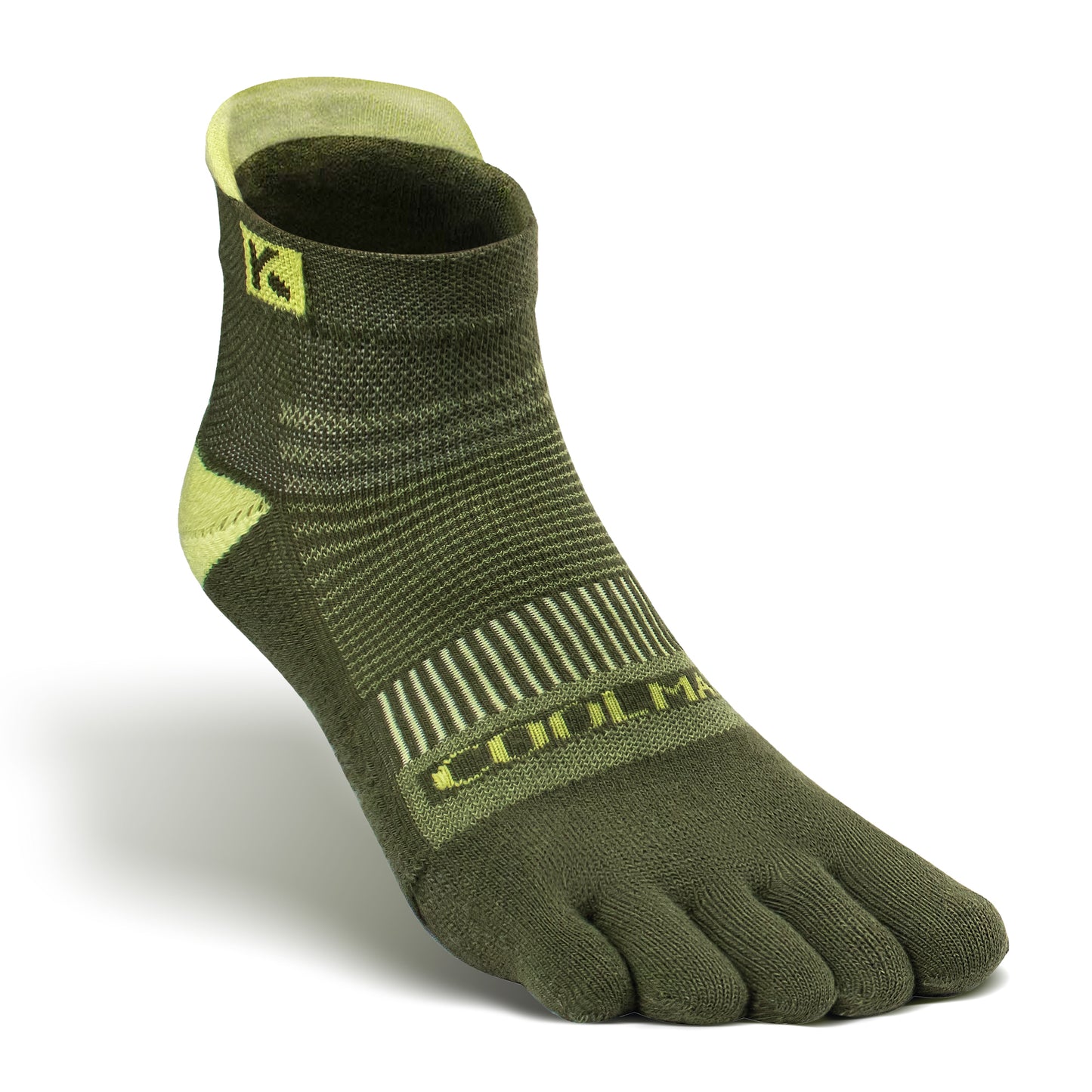 KWUKOTY Cushioned Compression Ankle Running Toe Socks COOLMAX, 3 Pairs Men's 4-13, Women's 5-14