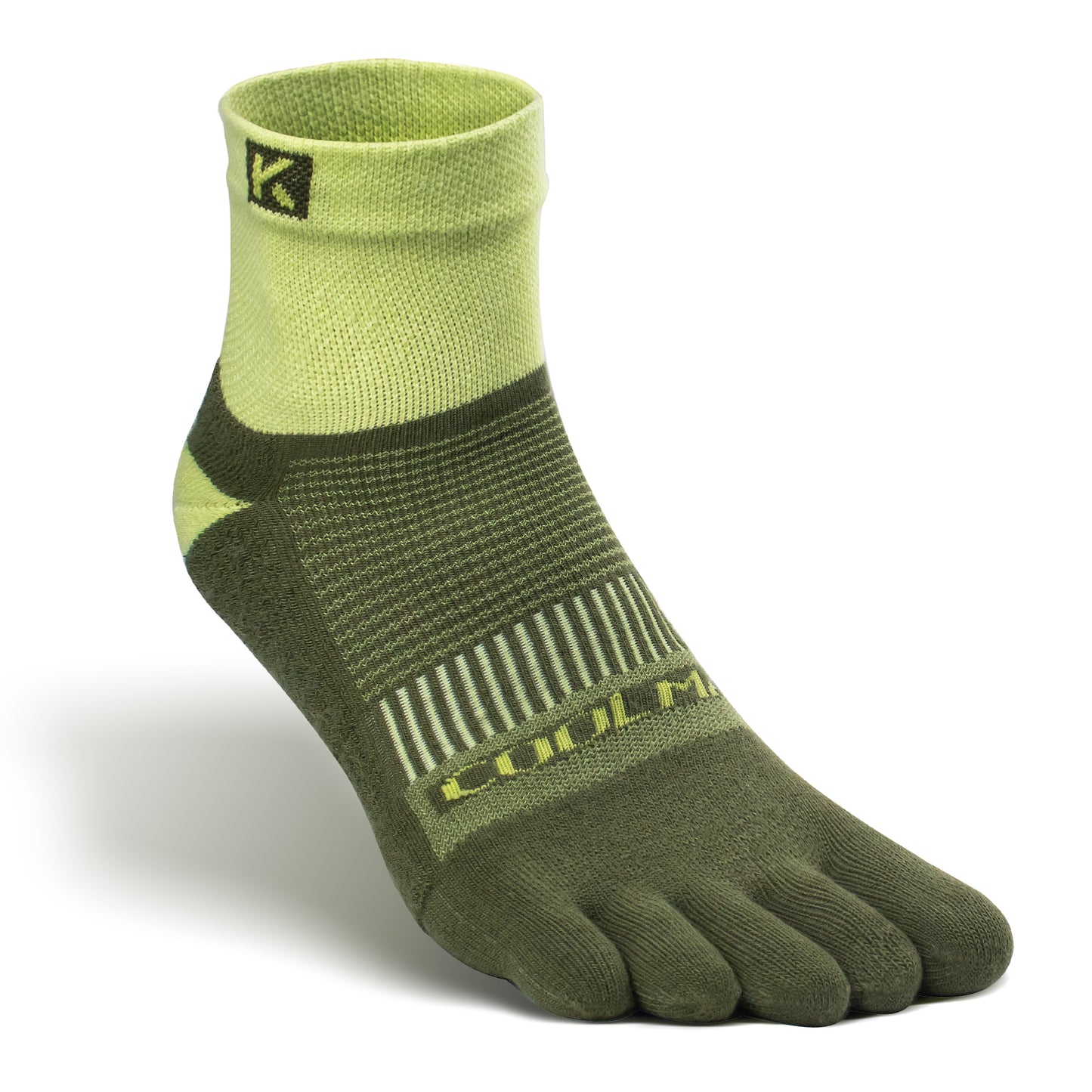 KWUKOTY Cushioned Compression Quarter Running Toe Socks COOLMAX, 3 Pairs Men's 4-13 Women's 5-14