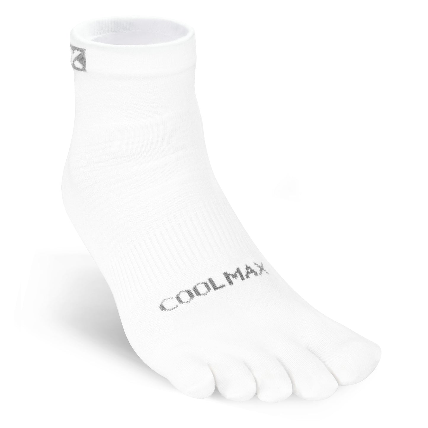 KWUKOTY Cushioned Compression Quarter Running Toe Socks COOLMAX, 3 Pairs Men's 4-13 Women's 5-14