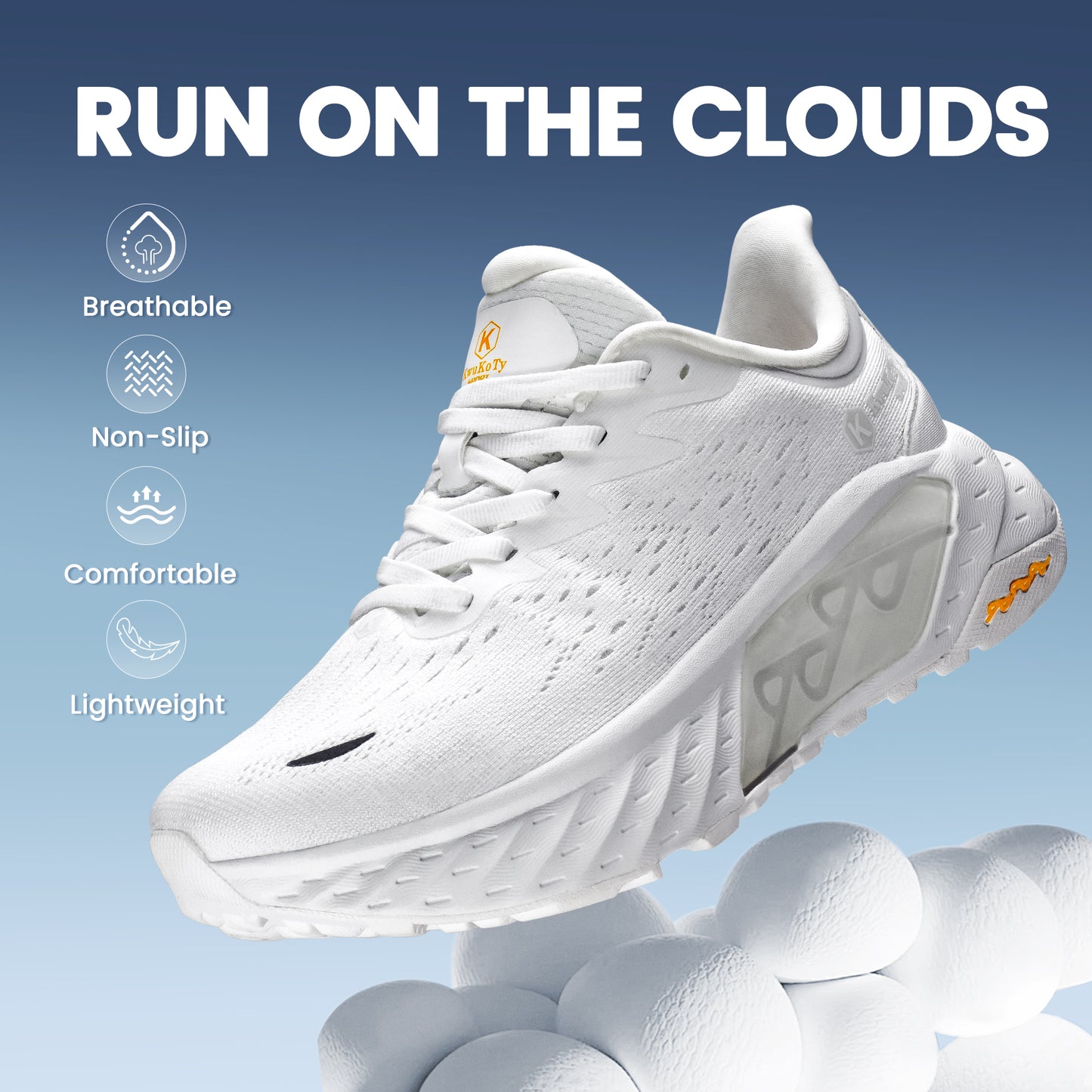 KWUKOTY Women's Slip On Running Shoes | One-Way Airflow Breathable Mesh | Lightweight Cushioned Night Light Non Slip Sneakers