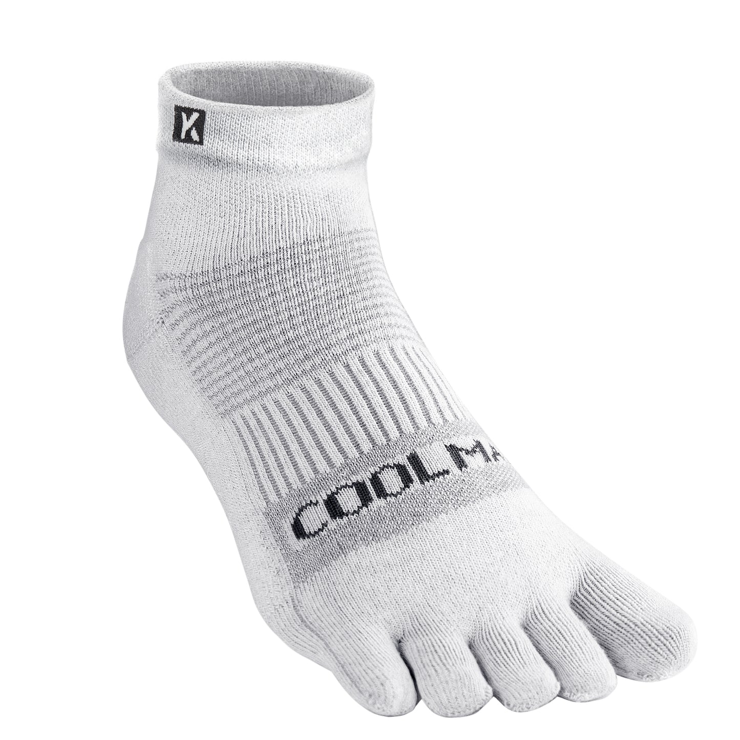 KWUKOTY Cushioned Compression Quarter Running Toe Socks COOLMAX, 3 Pairs Men's 4-13 Women's 5-14